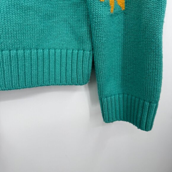 Rails Zoey Multi Flowers Crewneck Sweater Womens Medium M Green Wool Blend Pullo - Picture 5 of 9